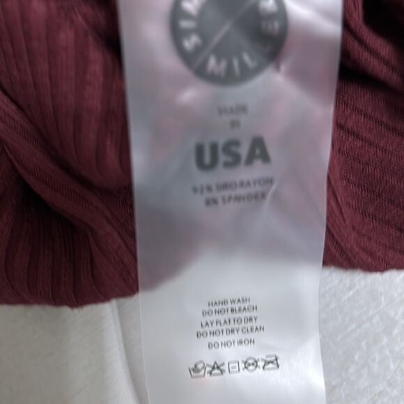 SIMON MILLER Dark Red Ribbed MIDI Dress S - Picture 9 of 9